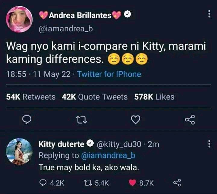 carson202214's tweet photo. Andrea Brillantes is not yet verified here in twitter and Kitty Duterte doesn't have a twitter account. I've been seeing this photo spreading through social media platforms. I'm not her fan though. Please stop bashing her about the scandal thingy. 
#Andrea https://t.co/4ME3FYcRJT