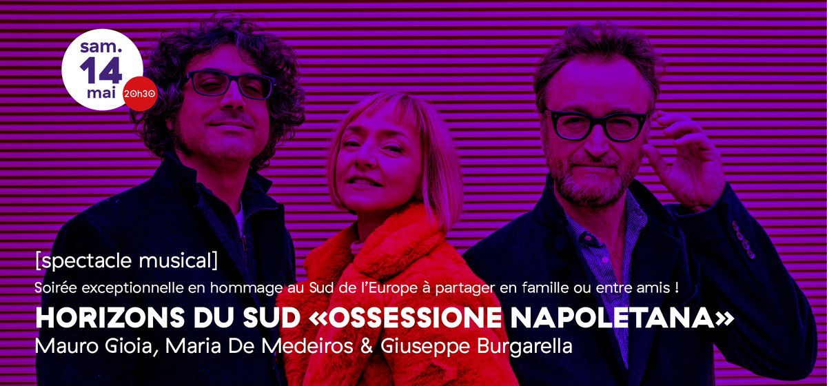 POLEAlfortville's tweet photo. Voguez de Lisboa à Napoli depuis @Alfortville_94 !
Embarquez dans Horizons du Sud, cabaret napolitain de/avec Mauro Gioia avec @mariademedeiros &amp; Giuseppe Burgarella
Ossessione Napoletana
Samedi 14 mai 2022 à 20h30
#alfortville #naples #lisbonnes #fellini
https://t.co/EtVHyOeONi https://t.co/zdndo0EK9Y