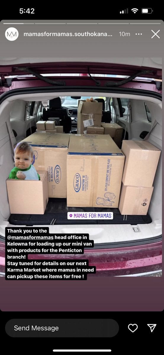 Shelby_Thom's tweet photo. Loving my volunteer work with @MamasForMamas and making a difference in our community while on mat leave! #mamasformamas #ittakesavillage #penticton #kelowna https://t.co/uOFKc3jZ1E