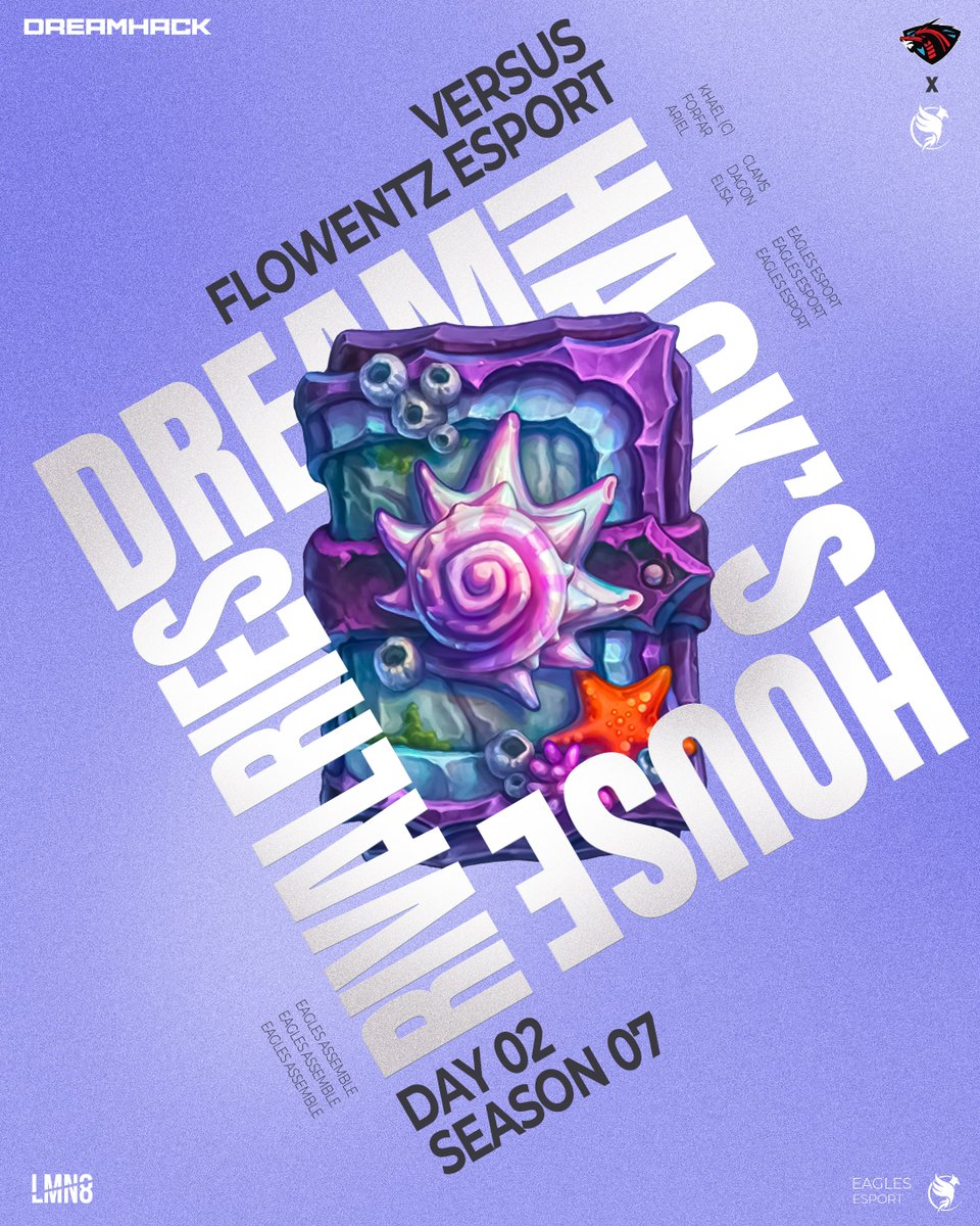 EaglesAssemble's tweet image. [#Hearthstone] 🃏

Après une victoire lors de la première semaine, on se retrouve aujourd'hui contre @FlowenzEsports pour notre deuxième match en #HouseRivalries !

19H00 🕖
Twitch.tv/DreamHackClash 🎥

#EaglesAssemble 🦅