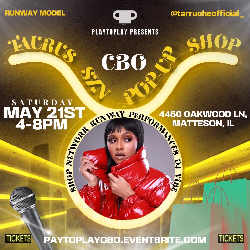 _shawnmitch's tweet photo. PayToPlay Presents the “TAURUS SZN”CBO SHOWCASE🎉
MAY 21st 4-8PM
Message me now if you are interested in having your merch displayed or becoming a vendor📬
-
Sounds by: @DJShonChicago
Special Performance: @iamMonaLezah
-
#ChicagoBrandsOnly #PayToPlayTour #TaurusSZN #Fashion https://t.co/LGBKYS5TLn