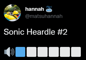 junglejoyrides's tweet photo. finally putting my sonic heardles in one thread to not be annoying https://t.co/uRUVUq8zkr