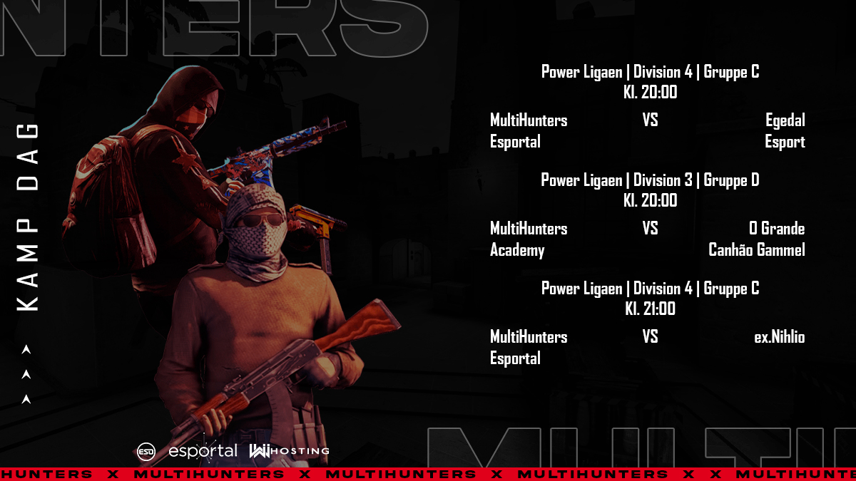 MULTIHUNTERS11's tweet photo. Kampdag for vores unge hold! ๐ฑ๐ฑ
MultiHunters Esportal ๐@EgedaleSport - 20:00
MultiHunters ACD ๐ @GrandeCanhao - 20:00
MultiHunters Esportal ๐ #exnihilio - 21:00
GL HF, allesammen!
๐ฅ๐ฅ๐ฅ https://t.co/BbgJu3GpDL