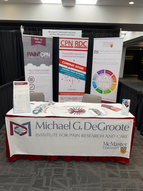mcmasternpc's tweet photo. All setup at #CanadianPain22! If you're taking part in the scientific meeting, make sure you come say hi! @mcmasternpc also has many posters that will be displayed both today and tomorrow. https://t.co/tVzHv9SayA