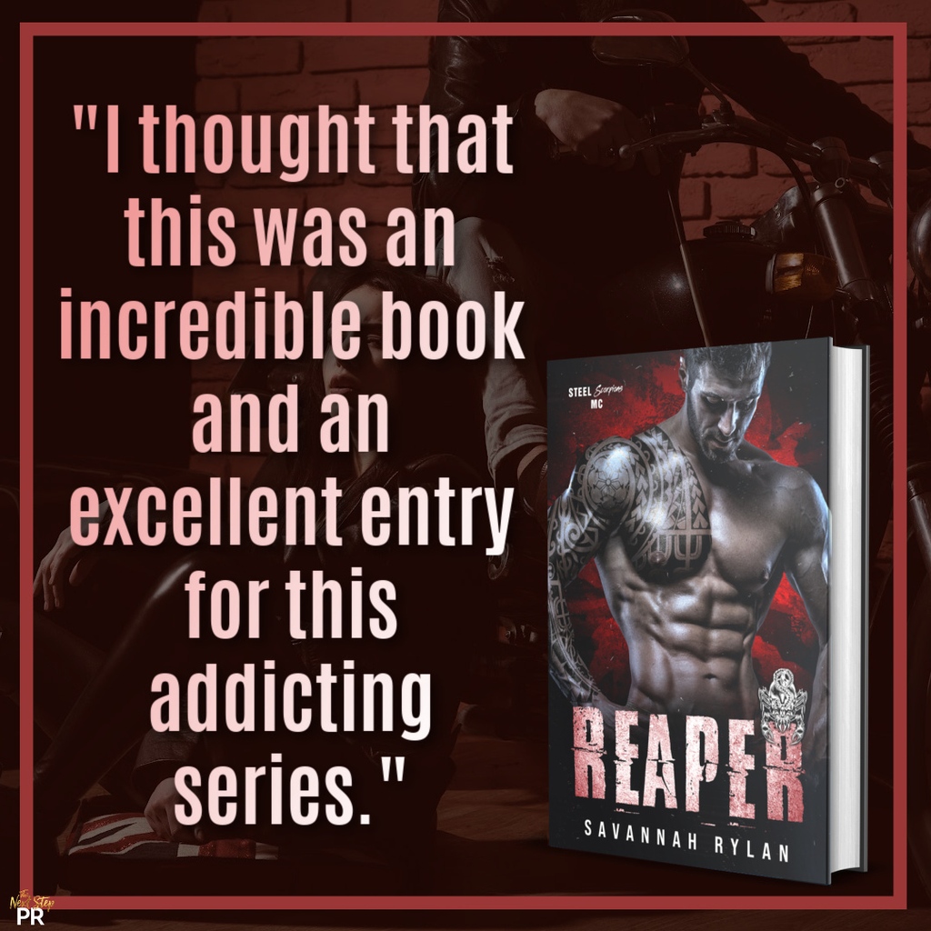TheNextStepPR's tweet photo. ๐ฅ๐๐๐๐๐๐๐ ๐๐๐ ๐๐ ๐๐๐๐!๐ฅ
#Reaper @savannahrylan1 is #AvailableNow
#ReaperRelease #SavannahRylan
#MCRomance #SteelScorpionsMC #BookFive
#Purchase https://t.co/T21wEbtrKn
#GR Reaper (Steel Scorpions MC #5) by Savannah Rylan
#HostedBy @TheNextStepPR https://t.co/Ad8bXJOel4