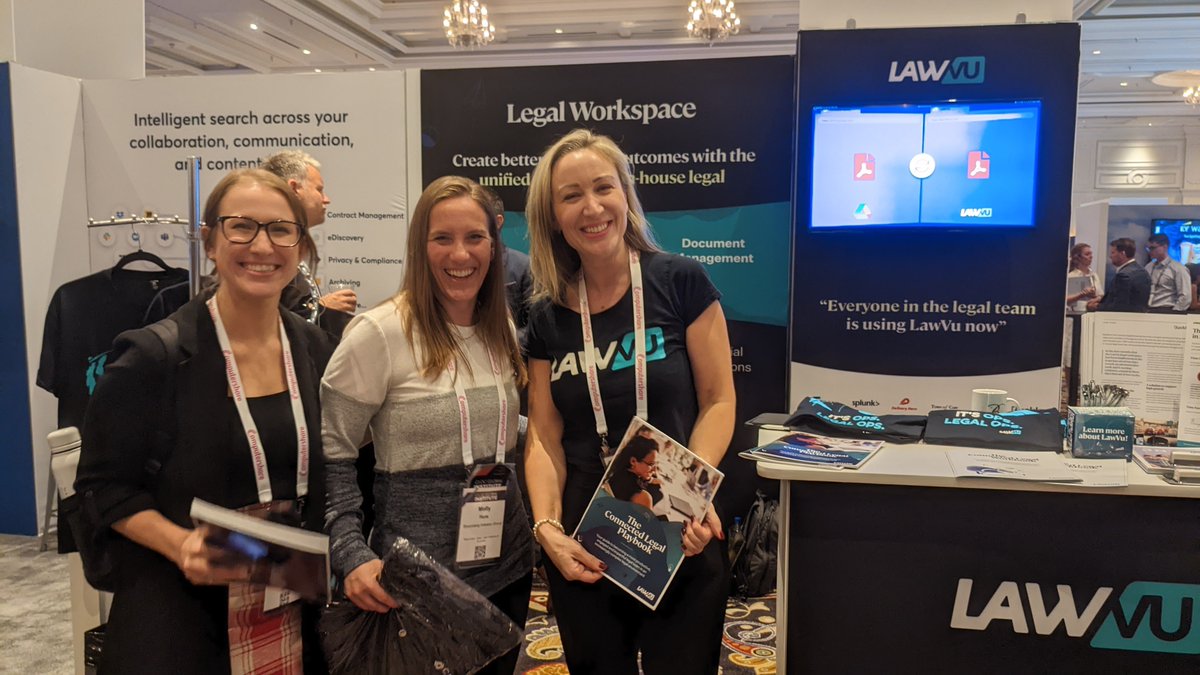 Law_Vu's tweet photo. 🚀 Day 2 of #CGI2022, we're ready for you!

Stop by booth #217 and:
📚 Get your hands on a copy of our new #ebook, The Connected #Legal Playbook
👕 Snag a limited edition @clog_org t-shirt
💭 Chat all things #inhouselegal with a member of the team

#legaltech #legalops #cloc2022 https://t.co/CzAMBjh507