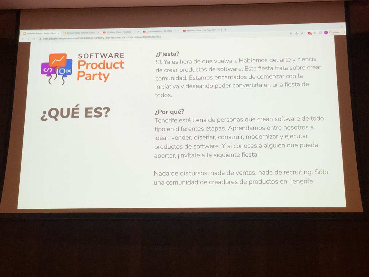 ddialar's tweet photo. Arrancamos la I #SoftwareProductParty organizada por el equipo de @experoinc en #Tenerife 🚀 https://t.co/RkzbnDDS8D