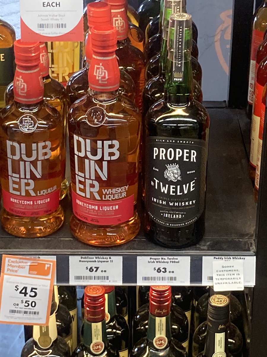 BuddyJ3's tweet photo. @TheNotoriousMMA was wild to see the Proper sitting on the bottom shelf at BWS Australia, I had to take a pic! Wankers https://t.co/H2X3EJimYS