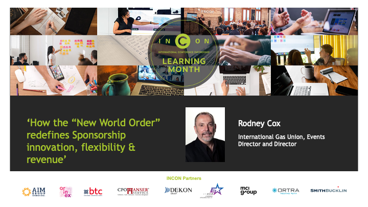 INCONGroup's tweet photo. Tomorrow at 12.00 CET Rodney Cox will join the #INCONlearning program where he will share his experience on redefining event sponsorship. He will cover how innovative and flexible sponsorship design can provide new and better sponsor value. Register here: 
https://t.co/HNhBkX35rY https://t.co/m1Y2nIdxPf