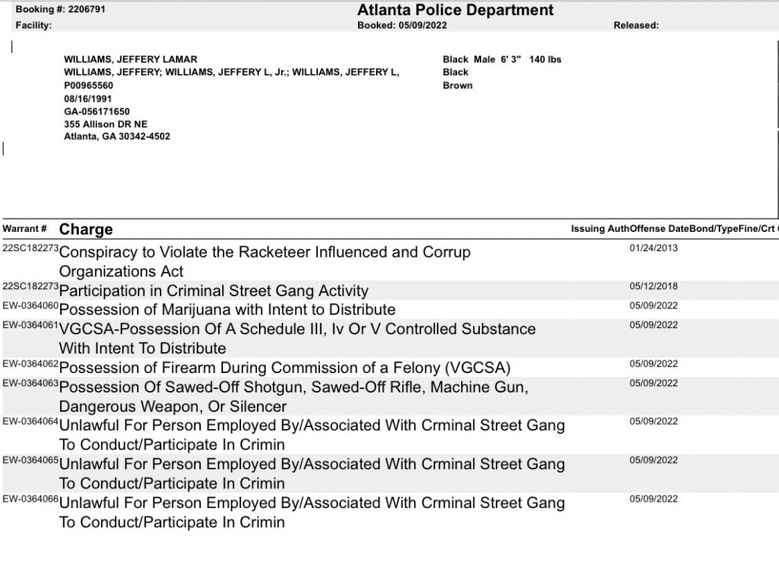 Phil_Lewis_'s tweet photo. Young Thug facing additional felony charges after guns, drugs found at his home, per @SeidenWSBTV https://t.co/4UFVnFArsl