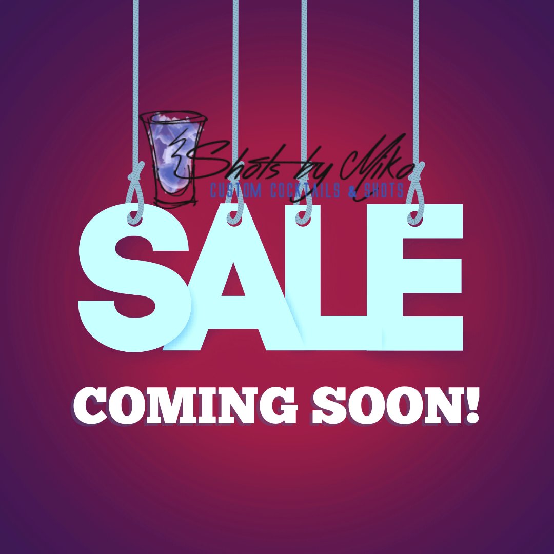 ShotsbyMiko's tweet photo. We're putting some final tweaks on the order form on the site but A SALE IS COMING!

Be on the lookout for the drop of what it is, how to get in on it and the discount associated! Plus some free gifts!

#ShotsbyMiko #Mixology #Cocktails #Custom #Creative #Events https://t.co/YVedMqdMUL