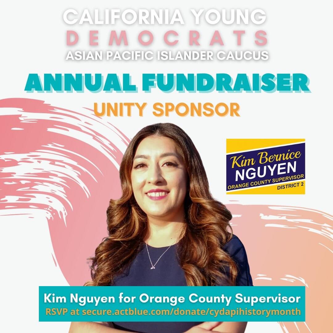 CYDAPICaucus's tweet photo. 🎉SPONSORSHIP ALERT🎉
Thank you @Kibenguy for Orange County Supervisor, District 2 for your UNITY Sponsorship!
Tomorrow is our annual fundraiser! Help us reach our goal!
https://t.co/YHkXkhRHF6 https://t.co/SrcmldjHI1