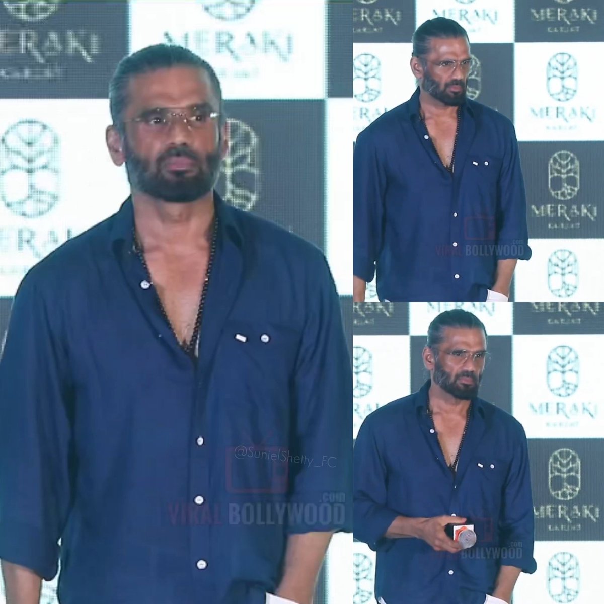 SunielShetty_FC's tweet photo. Stylish and Handsome @SunielVShetty Sir During an event for the @MerakiKarjat  ..💙💙
#sunielshetty https://t.co/k9h0F3rxoD