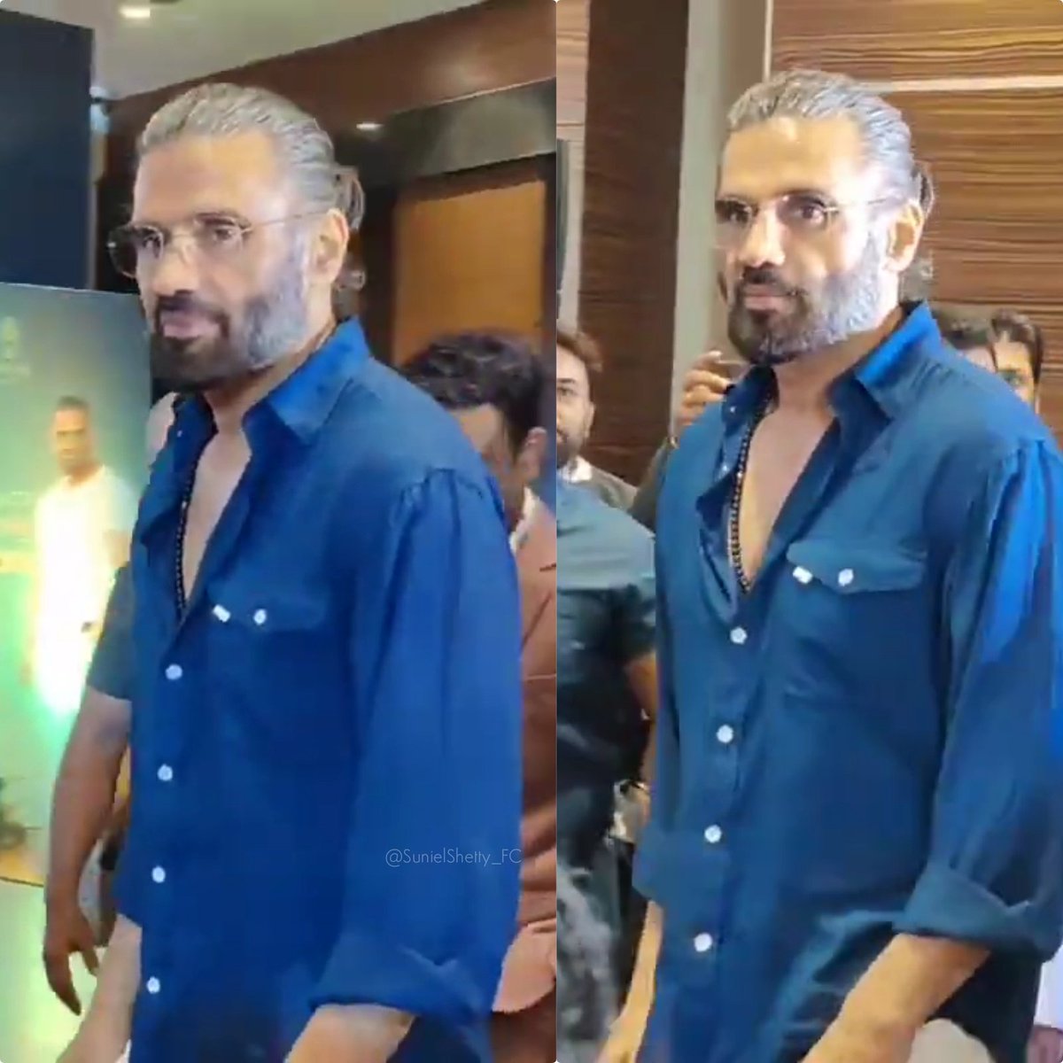 SunielShetty_FC's tweet photo. Stylish and Handsome @SunielVShetty Sir During an event for the @MerakiKarjat  ..💙💙
#sunielshetty https://t.co/k9h0F3rxoD
