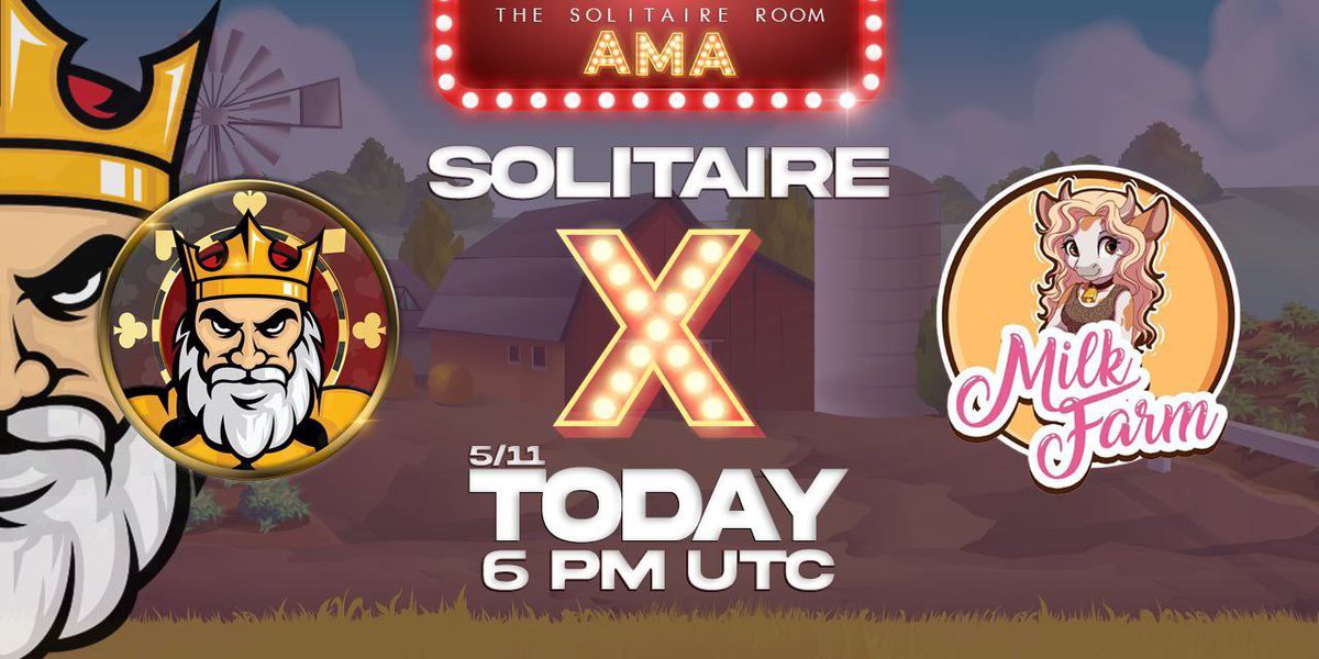 BSCMilkFarm's tweet photo. AMA | Wednesday 11 MAY | 6PM UTC
Location
Telegram @SolitaireRoom
5 x Whitelists Given Away During The AMA!!! Make sure to join!๐
#MILKFARM #AMA #SolitaireRoom https://t.co/zVnaswgQDB