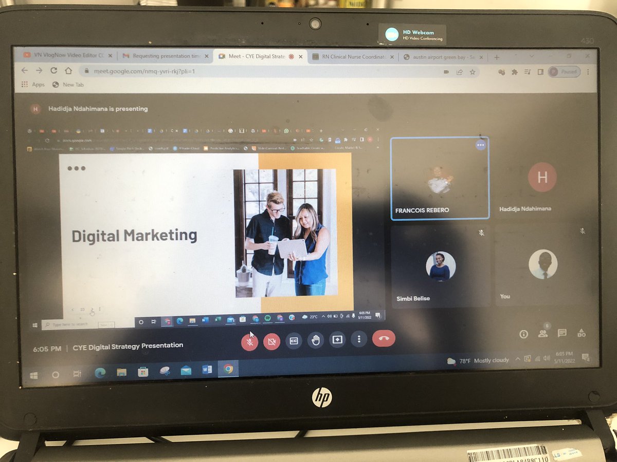 pacuwine33's tweet photo. Today I have had a virtual presentation with @alueducation students who are working on the digital marketing strategy for The Rwanda Chamber of Young a entrepreneurs. Thanks for the good work and findings to boost the chamber online presence . https://t.co/qZ8gMW2x0u