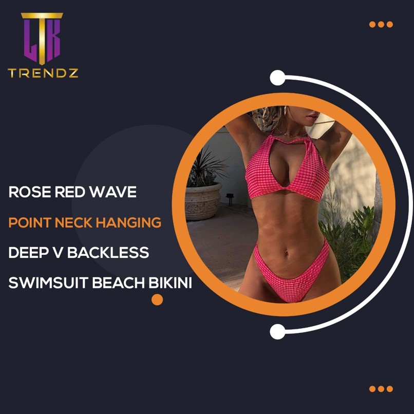 LTK_Trendz's tweet image. Put yourself into a sunny beach day with Rose Red Wave Point Neck Hanging Deep V Backless Swimsuit Beach Bikini. Features a plunging neckline and Lace-up. This swimsuit is so flattering for everybody.
#ltktrendz #clothingbrand #clothing #fashion #streetwear #apparel #clothes