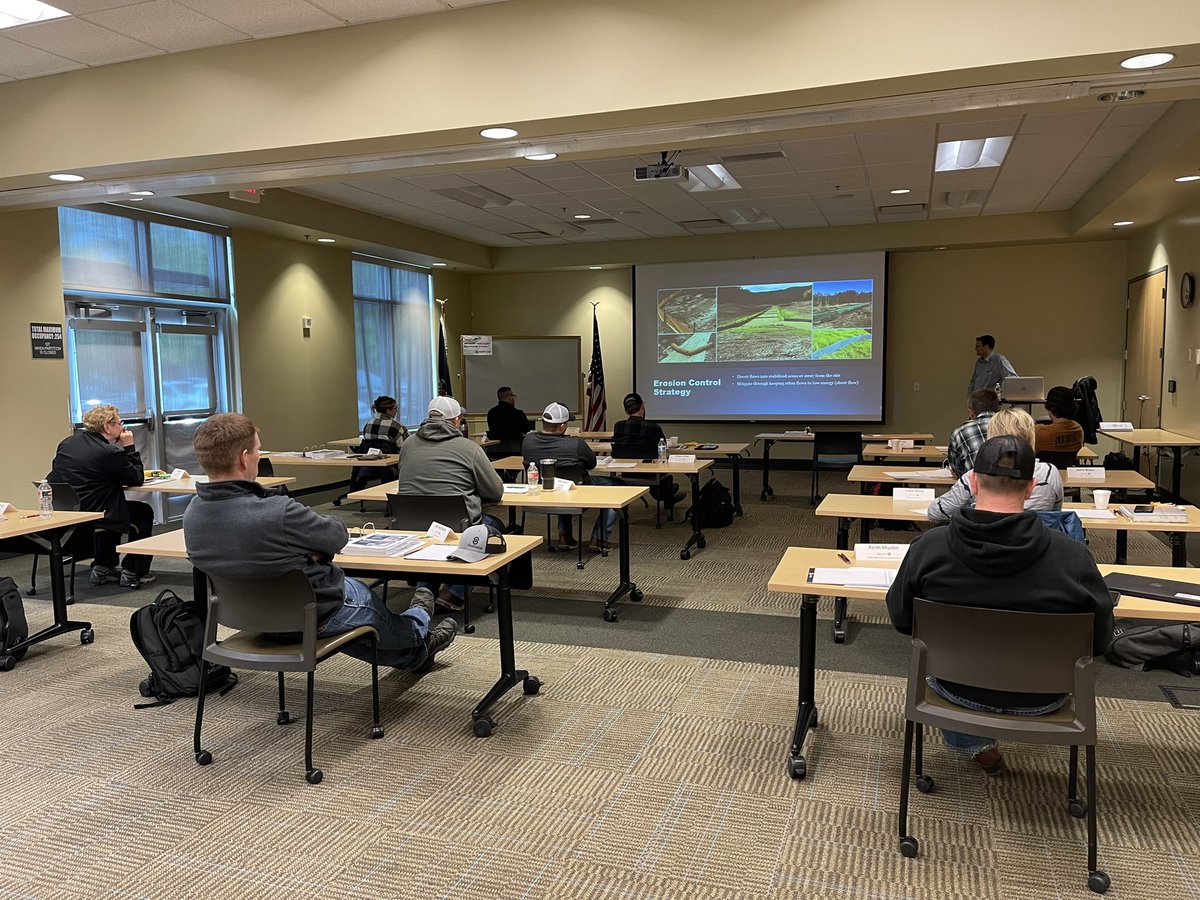 IdahoAGC's tweet photo. We’re holding another one of our Water Pollution Control Manager courses today and tomorrow! Be sure to keep up with our classes if you are interested in any of the upcoming trainings here: https://t.co/pcb2TbifFO #AGC #WPCM https://t.co/BAI3dCdIZI