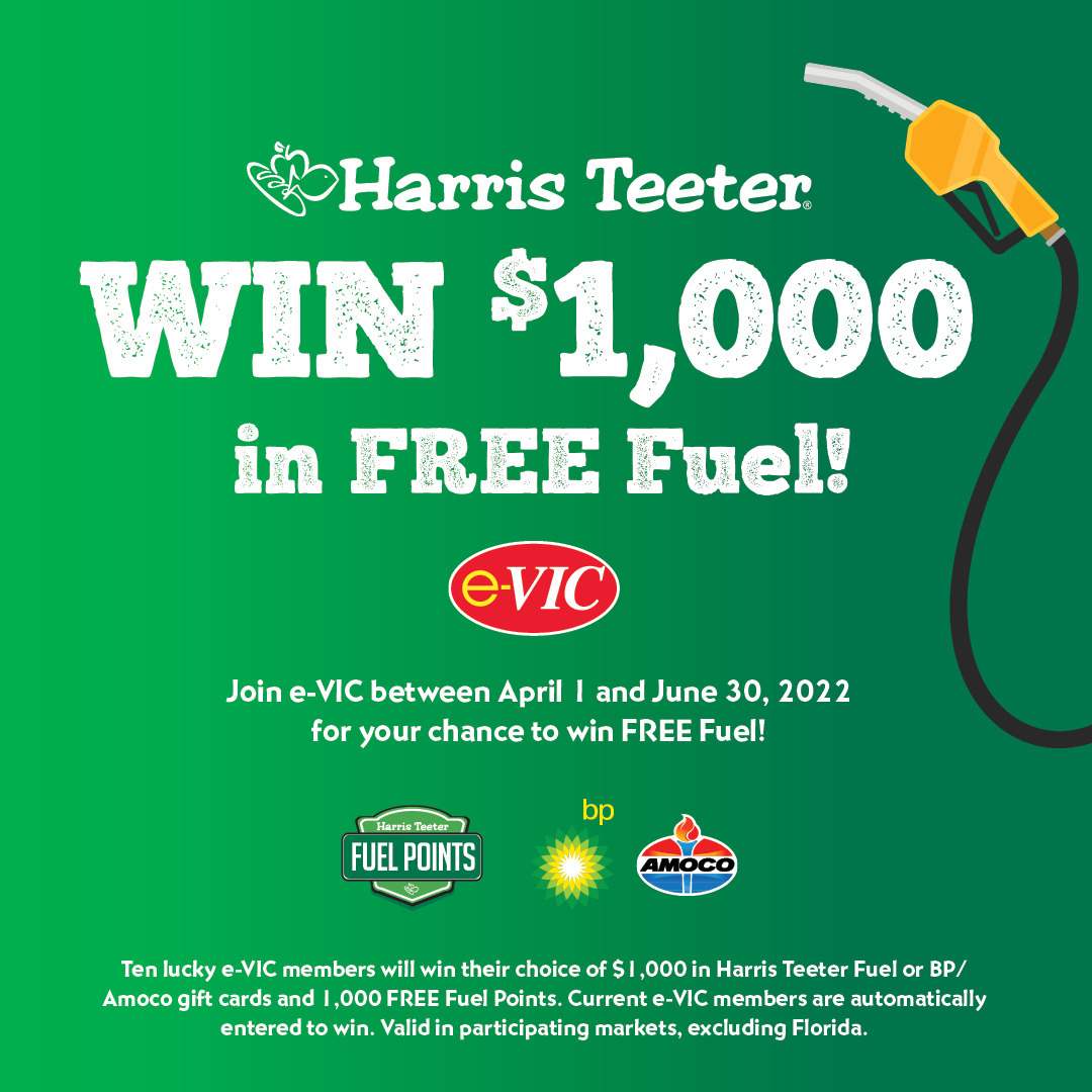 Harris Teeter on Twitter "FREE fuel giveaway! 🎉 Join eVIC now through