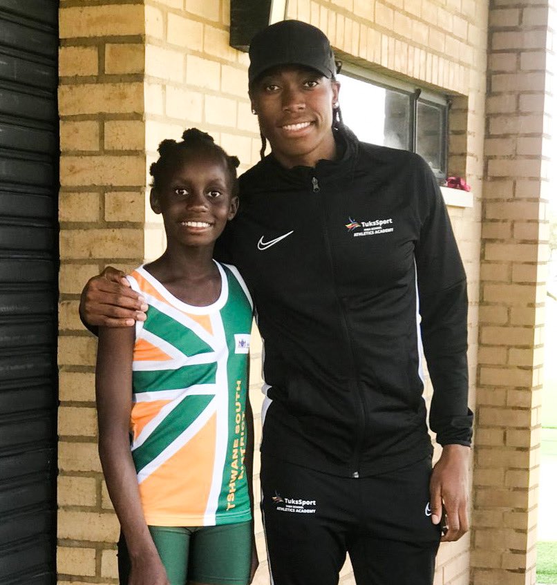 MariusNel12's tweet photo. Thank you to our champion @caster800m for taking time out to encourage our daughter Madison on the athletics field. She hasn’t stopped smiling!!! You made her day!!! https://t.co/YHfZCMdpSp