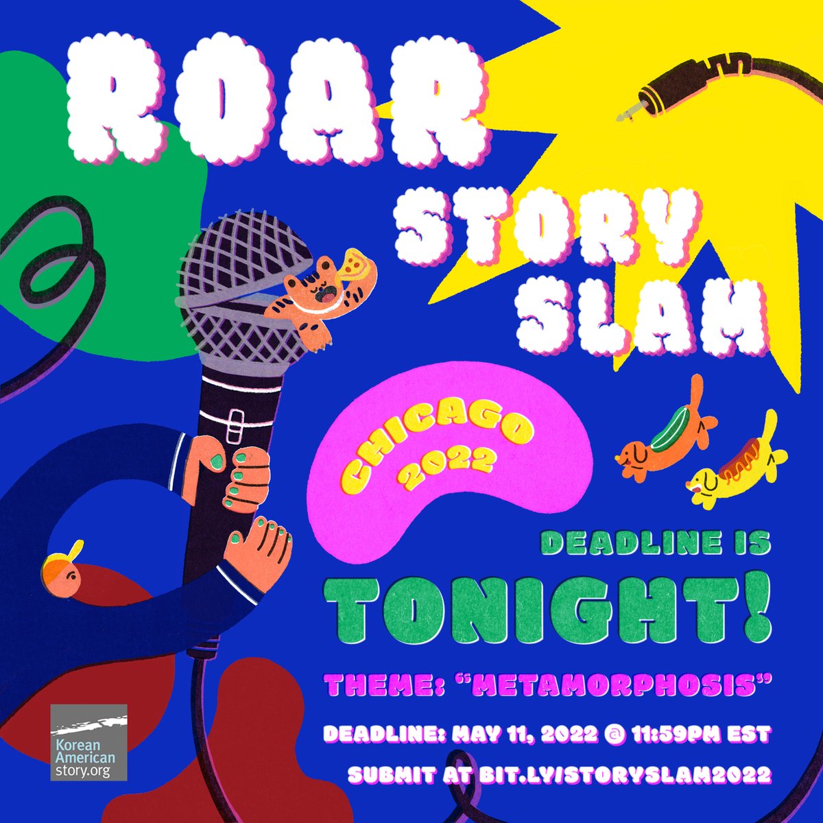 To be considered for ROAR Story Slam #Chicago, make sure you submit your story by TONIGHT @ 11:59PM EST. Visit bit.ly/storyslam2022 for more information!