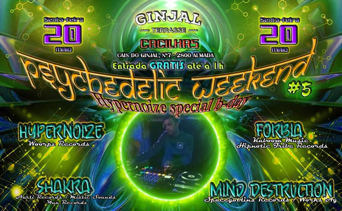 YunRecordz's tweet photo. Dont miss out 20.05.2022 ! 🔥🔥🔥
Dj Shakra @ Psychedelic weekend #5 Hypernoize special b-day 🇵🇹
Event |
https://t.co/NxWLKkYifl
+ Dj Shakra |
https://t.co/20qjlVV0Gf https://t.co/wQXcHJv5RI