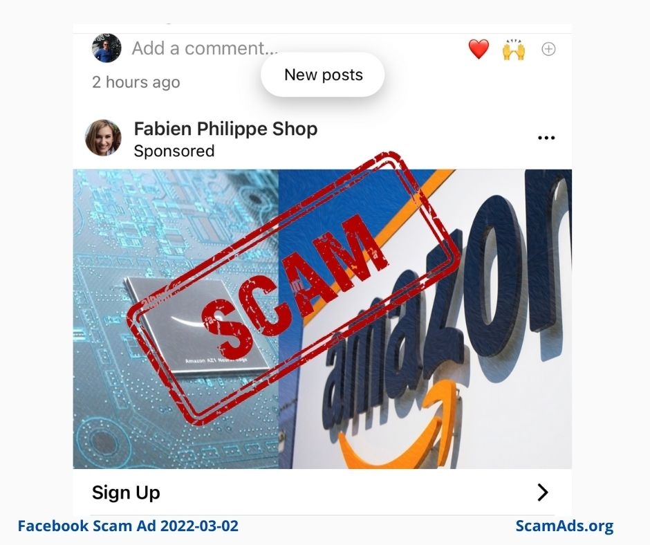 ScammingAds's tweet photo. There is no Amazon @amazon cryptocurrency. This is #scamad Whenever you see these #fakeads report them to @canantifraud @FTC @scamwatch_gov @ASA_UK @FBI
#Facebook #Instagram https://t.co/ef0itCzobX