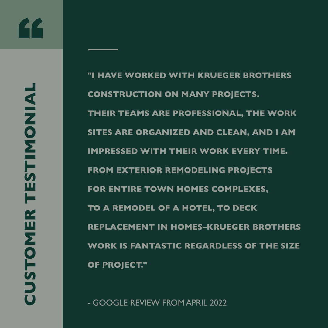 KruegerBroConst's tweet photo. Thank you for your review! We appreciate your willingness to share your thoughts and to refer us to others 🙌 

#wednesdaywins
#coloradosprings
#coloradospringsconstruction
#kruegerbrothersconstruction https://t.co/D19fVKFzgm