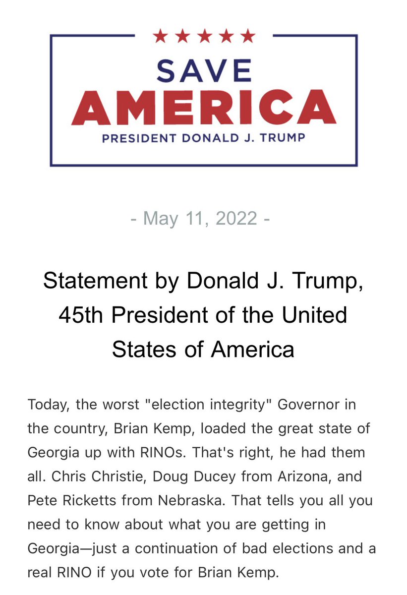RSBNetwork's tweet photo. Statement by Donald J. Trump, 45th President of the United States of America https://t.co/QCQjhQNTd7