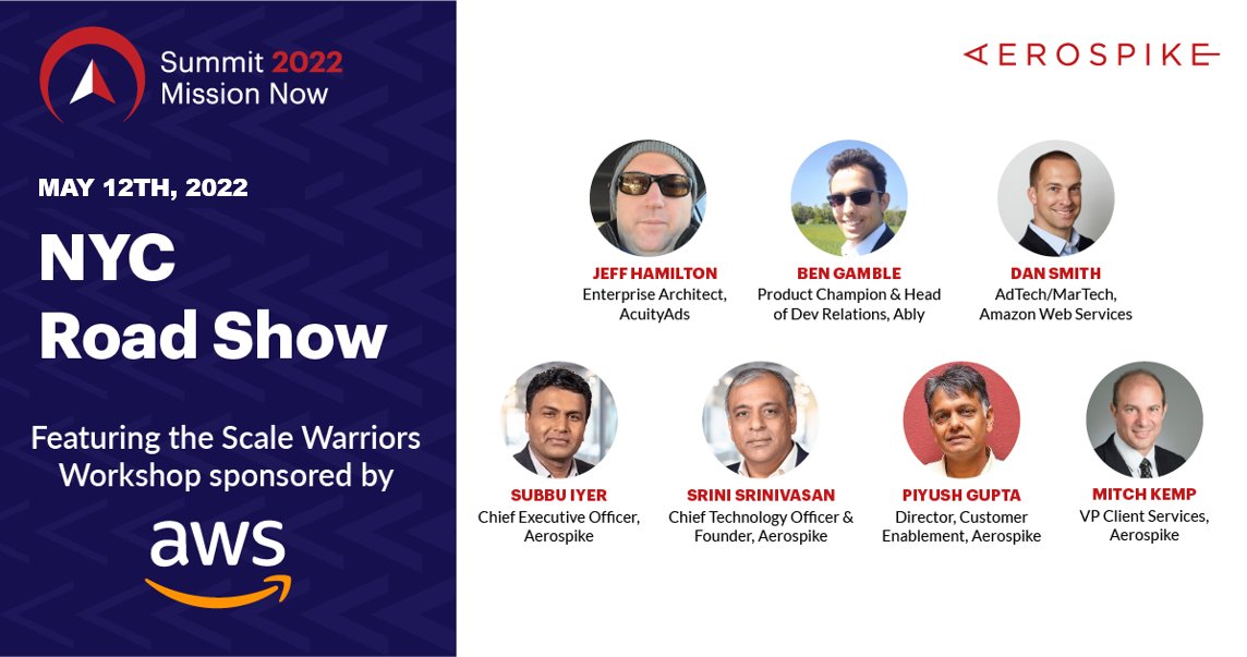 illuminHQ's tweet photo. On May 12, #illumin Enterprise Architect Jeff Hamilton will be speaking at the Aerospike Summit in NYC, discussing the topic of Merging Modern High-Scale AdTech/MarTech at the Edge. Register here to see Jeff’s talk: https://t.co/hp8OnwUqvF #MissionNow https://t.co/Euh9nMR5aH