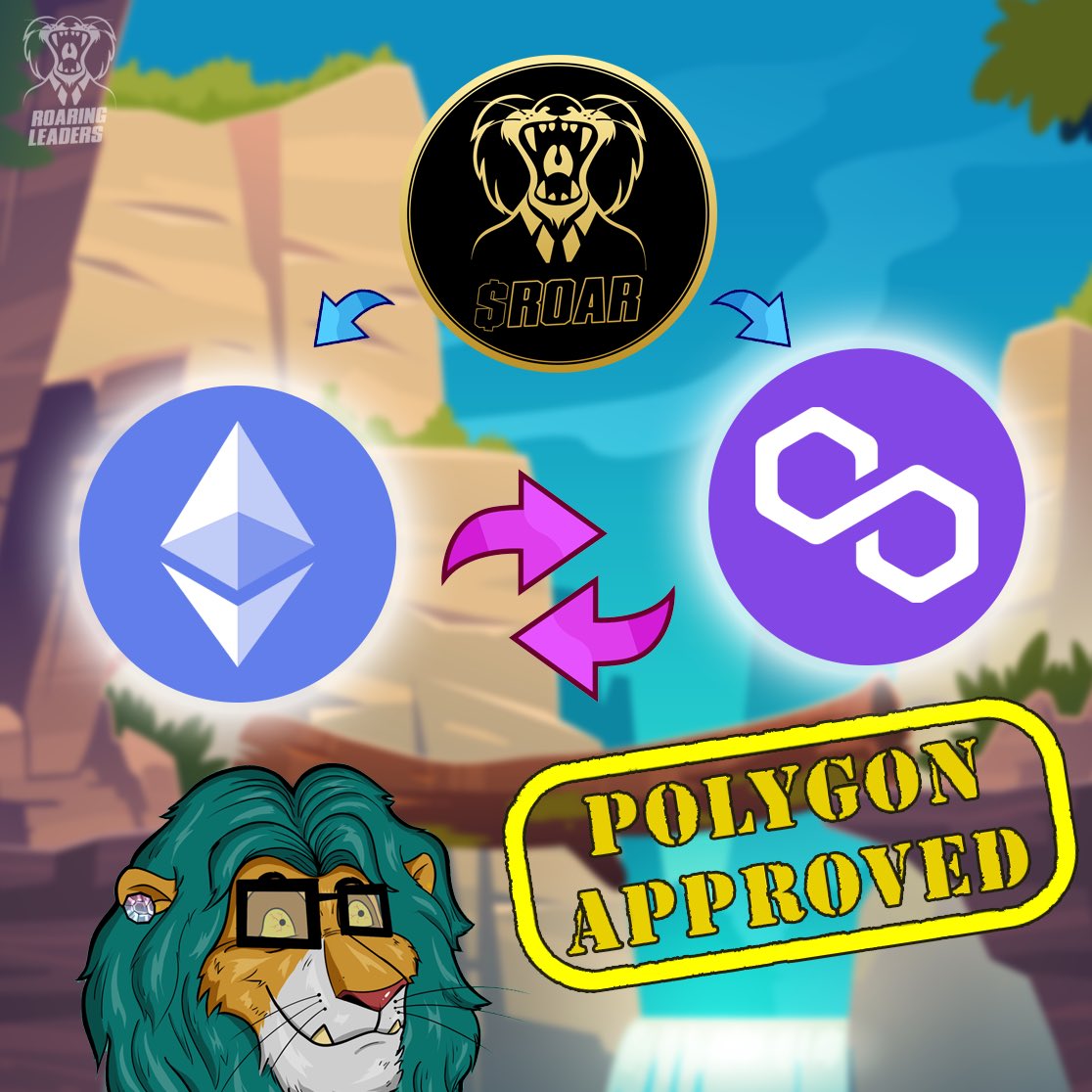 RoaringLeaders's tweet photo. ✅ Polygon Bridge - APROVED ✅
Now that our bridge for $ROAR is live, we can start to develop more creative utility surrounding $ROAR whilst providing a near gas-free ecosystem for the token
One of the first uses will be to facilitate micro transactions in our jungle store 🏕 https://t.co/r1RIHynEik