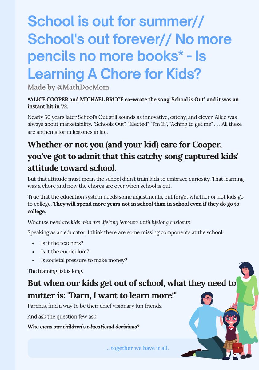 🚢263 #ship30for30 <a href="/dickiebush/">Dickie Bush 🚢</a> <a href="/Nicolascole77/">Nicolas Cole 🚢👻</a> 

Our kids' unique potential is often buried deep. 👩‍👦
You have to go help them to look for them. 

"What you do for yourself dies with you when you leave this world, what you do for others lives on forever."

-Sir Ken Robinson.