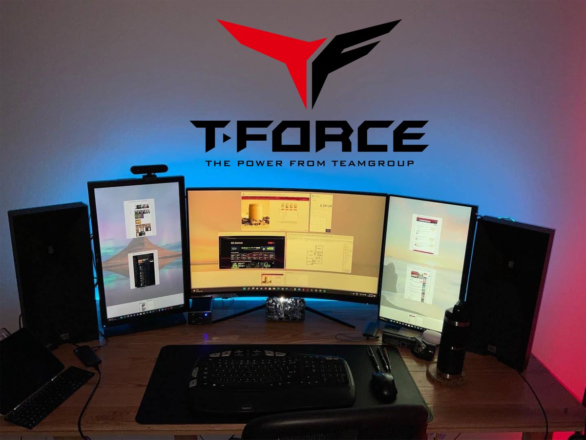 kurtaaw's tweet photo. WIP. Hand Crafted desk and speaker stands. This space will continue to transform as I incorporate my liquor collection, wall art and curated peripherals into the space. The moody effect will continue with the addition of lighting to complete the vibe. @teamgroupinc #BuildNoLimits https://t.co/ZiwhjHZ4H5