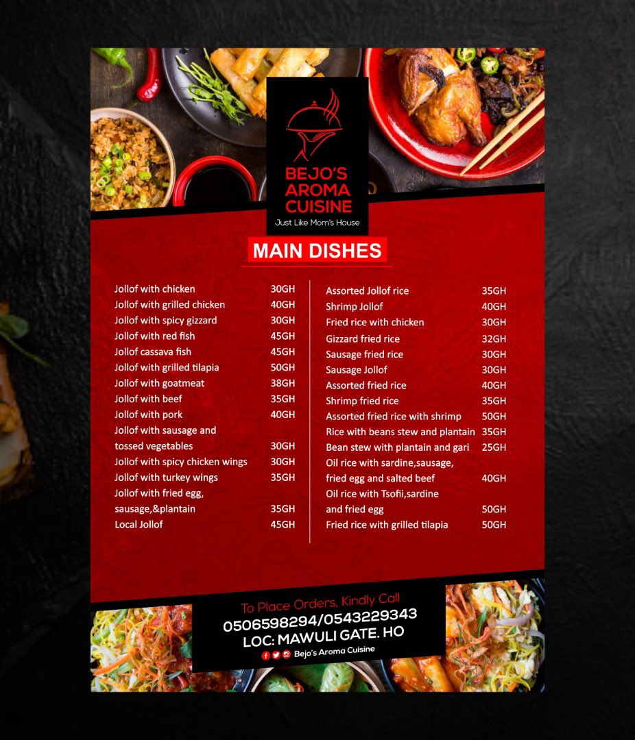 Mr_Ceyram's tweet photo. All those in Ho, the cheapest and nicest food you will get is at Bejo’s at mawuli gate. Pass through sometime.🤝 https://t.co/kiuvUO6ySe