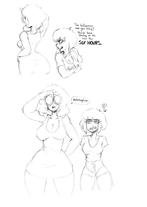 webcomic wip ft. sunflower redesign 