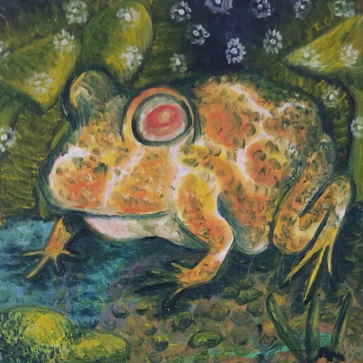 bbuggbbugg's tweet photo. This is an oil painting i forgot about because it was taking 6 months to dry https://t.co/k2GpRGc9DZ