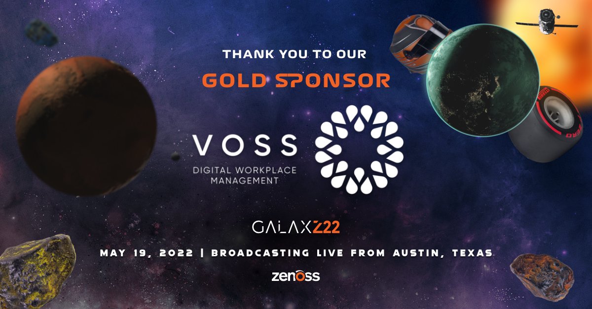 We'd like to thank Voss for their support of #GalaxZ22 as a Gold Sponsor! Make sure to join us on May 19 at GalaxZ and check out their session, Zenoss for Unified Communications &amp; Digital Workplace Management! galaxz.zenoss.com #unifiedcomms