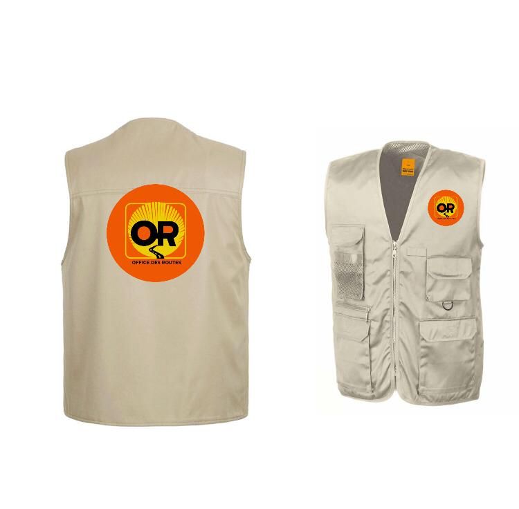 Impression sur Képi, Gilets kaki et T-shirt avec cole 
Empreinte RDC imprimerie HD