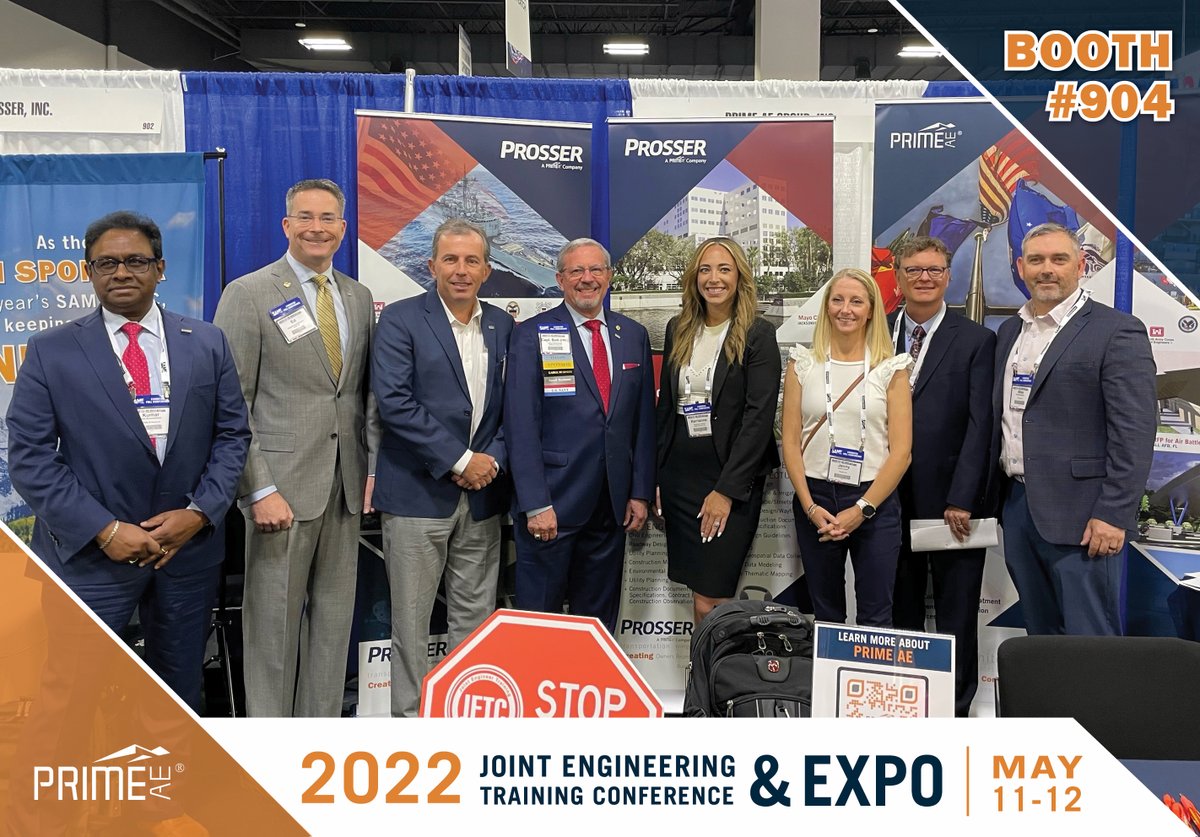 We are set up and ready to go at SAME’s 2022 Joint Engineer Training Conference &amp; Expo! Stop by Booth #904 and meet the PRIME AE and Prosser team! We can’t wait to chat with you!