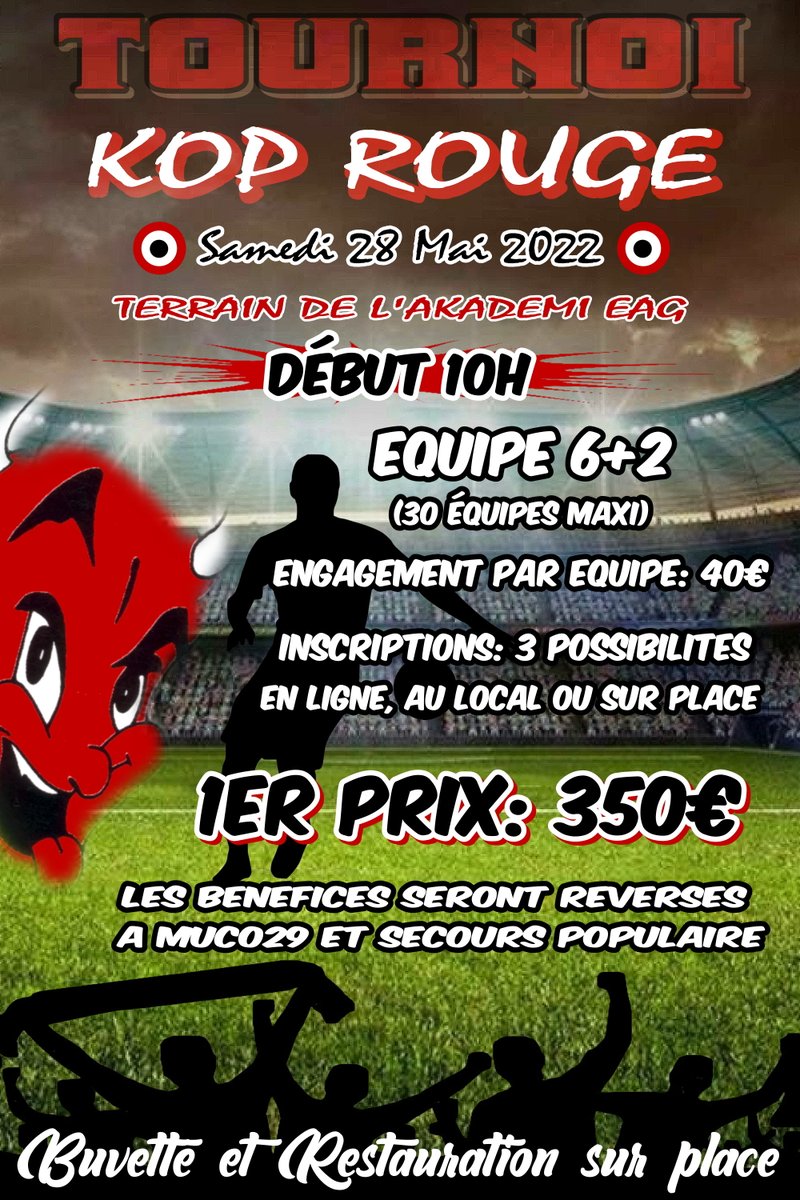 KopRouge93's tweet photo. [Tournoi] ⚠️Changement de lieu⚠️. Pour des raisons indépendantes de notre volonté, le lieu du tournoi Kop Rouge change. Rdv à l'Akadémi, date et horaire inchangé.

Les inscriptions des équipes continuent sur https://t.co/VwQnSDlnGc  , au local samedi et sur place le jour-même. https://t.co/KMS1DTi9Pe
