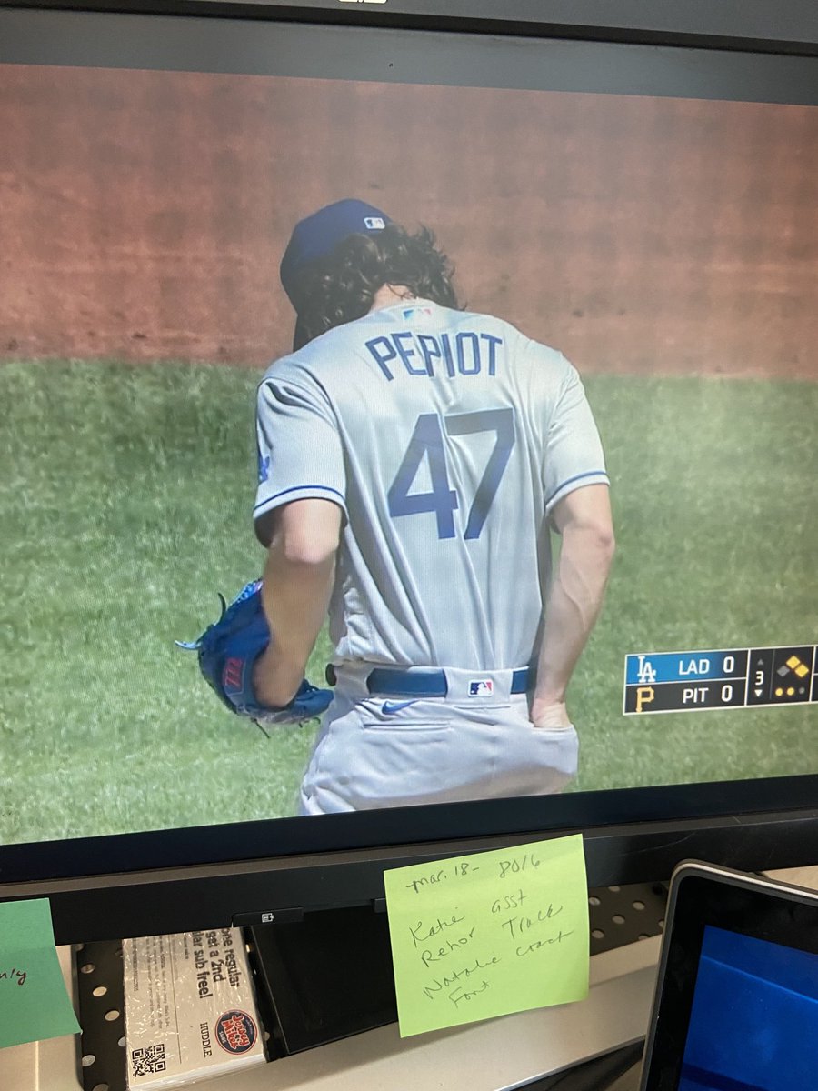rocksathletics's tweet photo. Proud moment for a WHS Rocks Alum and his family.  Ryan Pepiot making his MLB debut as the starting pitcher for the Dodgers vs Pittsburgh.  ☘️💪 https://t.co/dLZXHqDPzy