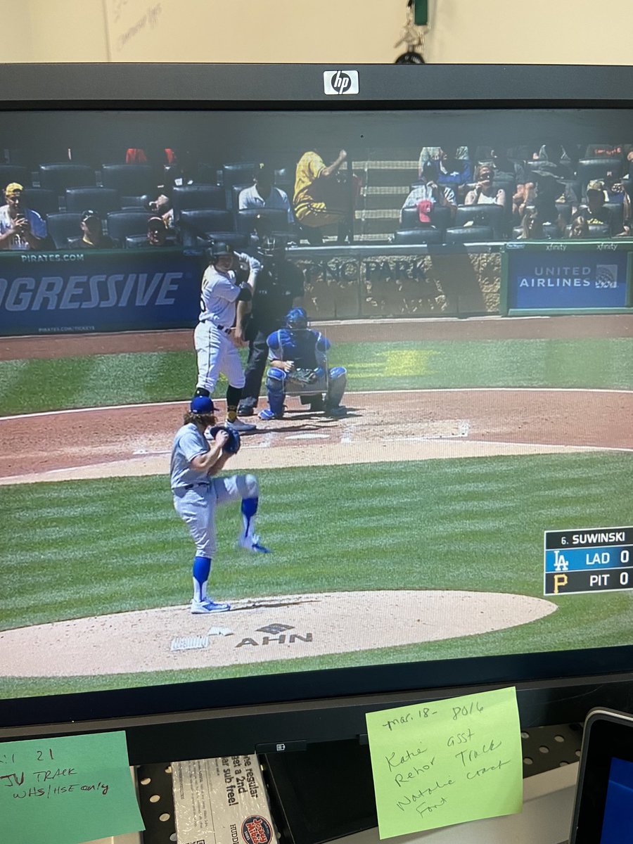 rocksathletics's tweet photo. Proud moment for a WHS Rocks Alum and his family.  Ryan Pepiot making his MLB debut as the starting pitcher for the Dodgers vs Pittsburgh.  ☘️💪 https://t.co/dLZXHqDPzy