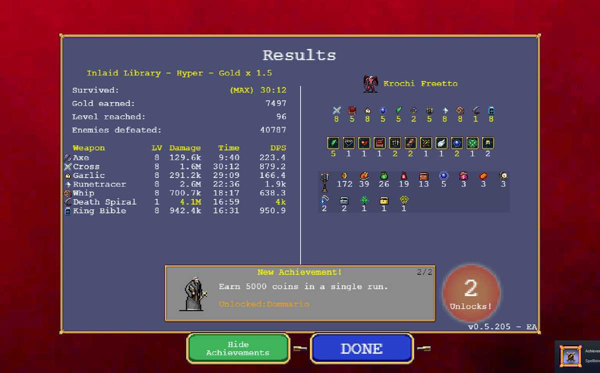 ADG_Official's tweet photo. My best round on #VampireSurvivors #Beat_it https://t.co/ZQVouGIVa8