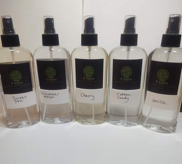ekeltia's tweet photo. Handmade body sprays now available in our store. We offer several scents. Handmade in small batches and not tested on animals. We offer shipping. To place an order and view our other products visit us at https://t.co/5XBGGunTXL https://t.co/cEeHATY1ob
