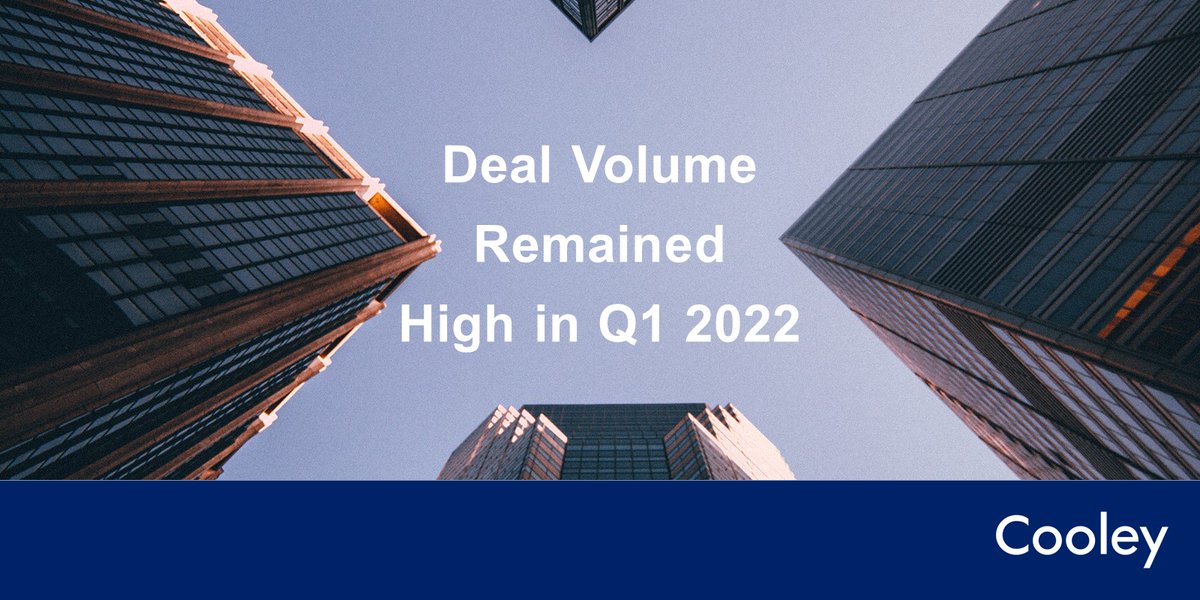 CooleyLLP's tweet photo. Cooley continued to represent a near-record number of emerging companies and venture #investors in disclosable #VC financings during the first quarter of 2022. Read more in our Q1 2022 Venture Financing Report on #CooleyGO: https://t.co/lcdC7eiQgR #venturecapital #startups https://t.co/CXDI97Rgrh