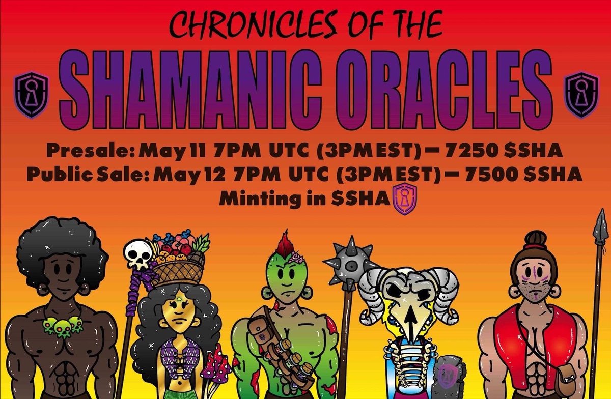 worldofv_art's tweet photo. The @ShamanicOracles PRESALE is LIVE on #WorldofV! 🔥

✨ Mint your Oracles on: https://t.co/utOXuU8B4R

Price: 7250 $SHA 
Mint time-window: 24H

#WoV #NFT #VNFT #GreenNFT #NFT #NFTcommunity $VET https://t.co/zNJrsI2OBi