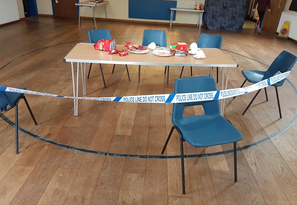 1stAudlem's tweet photo. Audlem Guides completed a full investigation of "the missing biscuits" and found our Guide fox having an indoor campfire with them !
All girls achieved their "investigating" badge in the process  🤩 https://t.co/ZUynlUrNUN