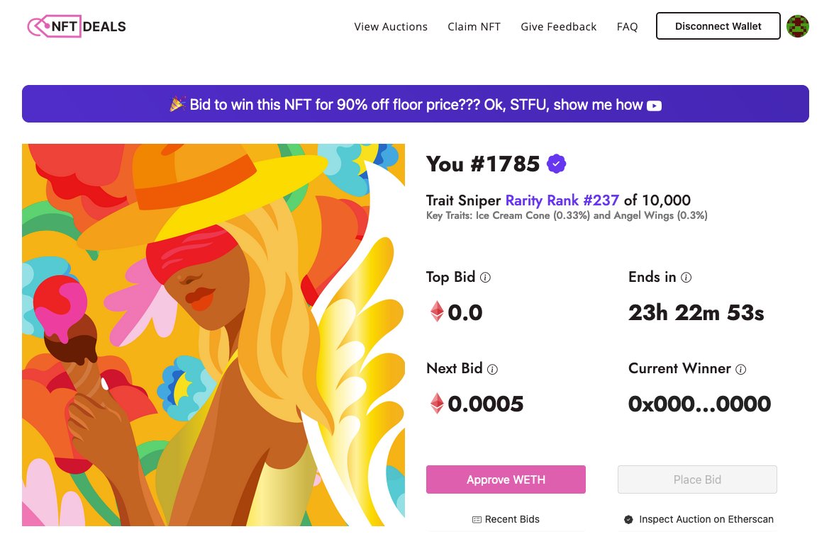 AlphaBack_xyz's tweet photo. It's official – we're ALIVE 🚀 https://t.co/17qEw3TC0g

Auctioning #NFT @MyBFF #1785, starting at 0.0005 WETH with NO RESERVE. 

Trait floor: 2 ETH @trait_sniper #RarityRank #237 of 10K

To Win: bid &amp; hold top spot for 24h 🎉

#NFTs #NFTdrop #NFTdeals #NFTcommunity #NFTcollector https://t.co/p4R5rrunwD