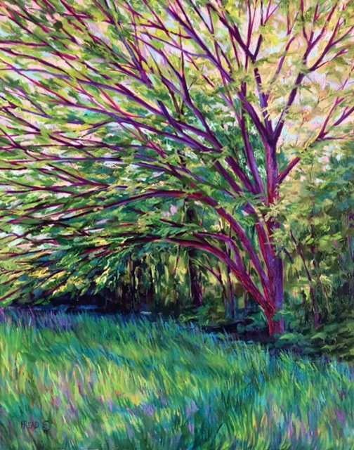hread's tweet photo. The greens of spring are everywhere, so much variety in just 1 color. Summer Cathedral measures 20x16" oil on canvas. The underpainting makes green come alive!
See it finished here: https://t.co/h8a2Pjn3dV #landscapepainting #oilpainting #HelenRead #artcollector #homedecor https://t.co/u39SKwXUCI