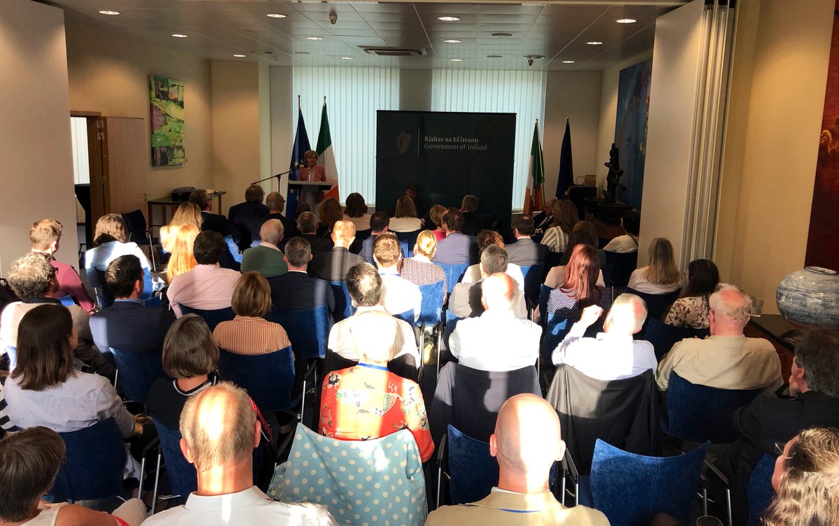 IIEABrussels's tweet photo. 50 years of Ireland in the EU, the past, the present, and the future: we have been and will continue to be committed to building a better Ireland 🇮🇪, and a better Europe 🇪🇺! 

#FullRoom #European #Commissioner @McGuinnessEU @IrelandRepBru @iiea @IIEABrussels https://t.co/xk9WGF7y3L